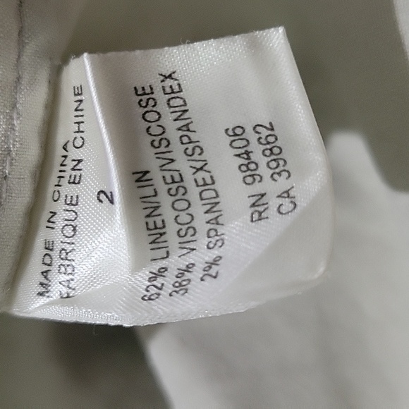 Theory Long Sleeve Linen Blend Button Down Collared Sage Dress Size 2 - Picture 7 of 7